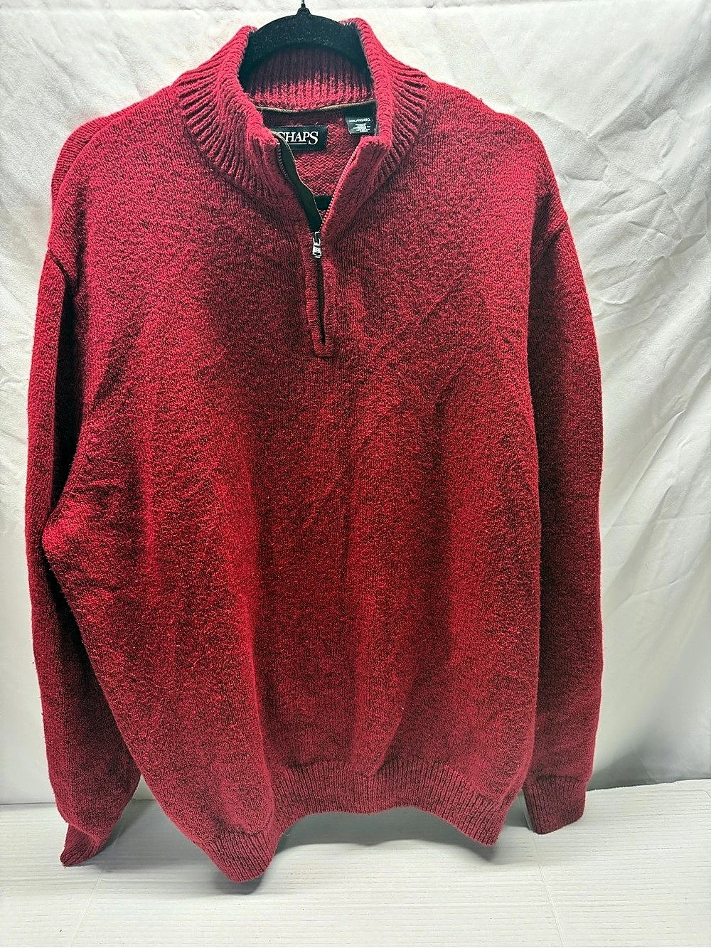 Chaps Red Quarter-Zip Sweater Men’s Size 2XL